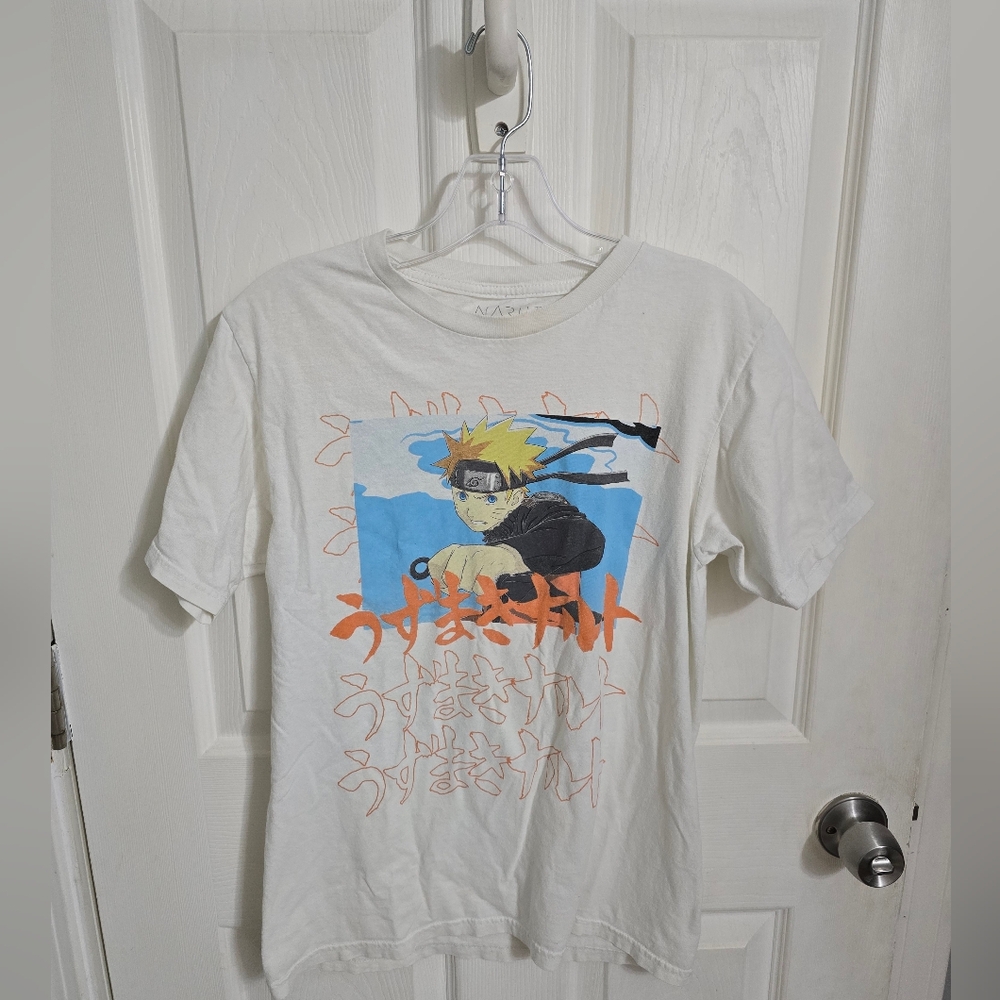 Shippuden Collection Mens Narutos Graphic T-Shirt White Size Small